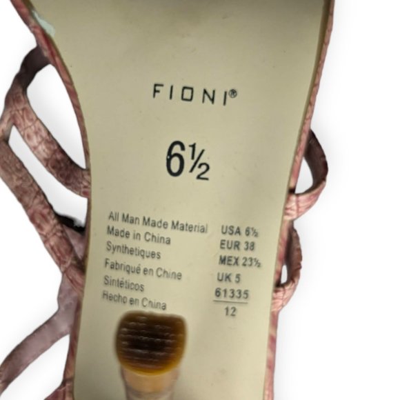 Fioni Pink Snakeskin Print Stiletto Heels Size 6.5 NWT - Picture 11 of 11